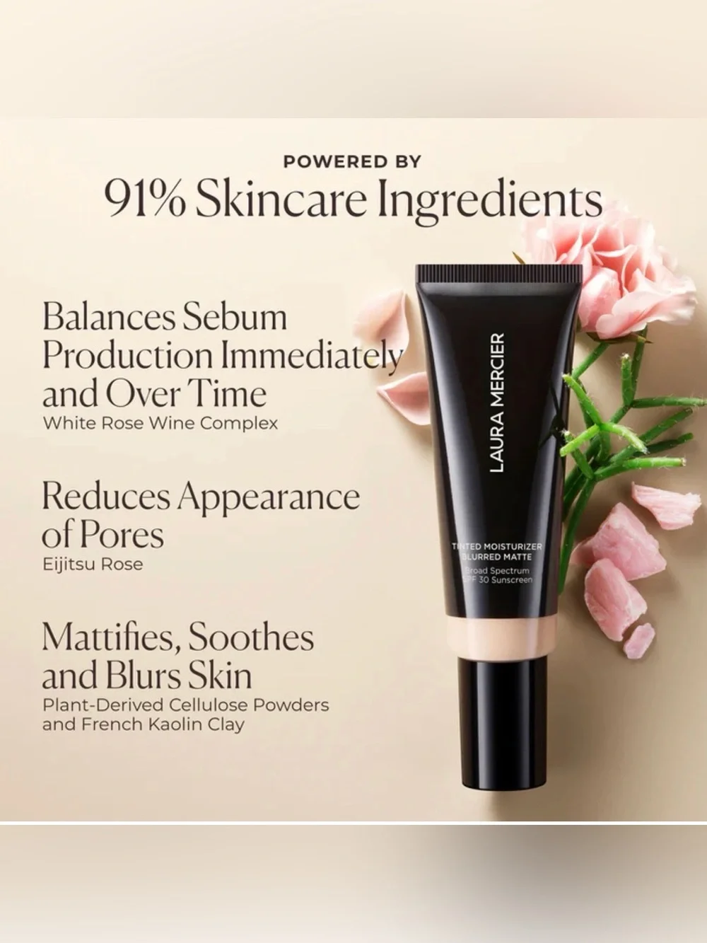 Laura Mercier - Tinted Moisturizer Blur Matte SPF 30 (3N Sand-light med neutral)